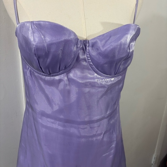 Princess Polly Purple Sleeveless Spaghetti Strap Twirl Mini Dress Sz 8 Fairy - Picture 2 of 10